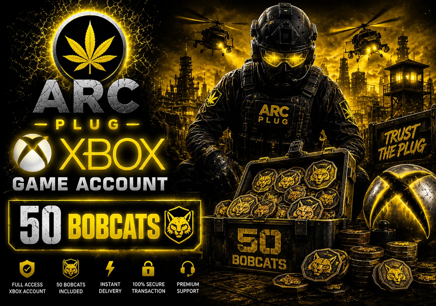 50 Bobcats Xbox game account