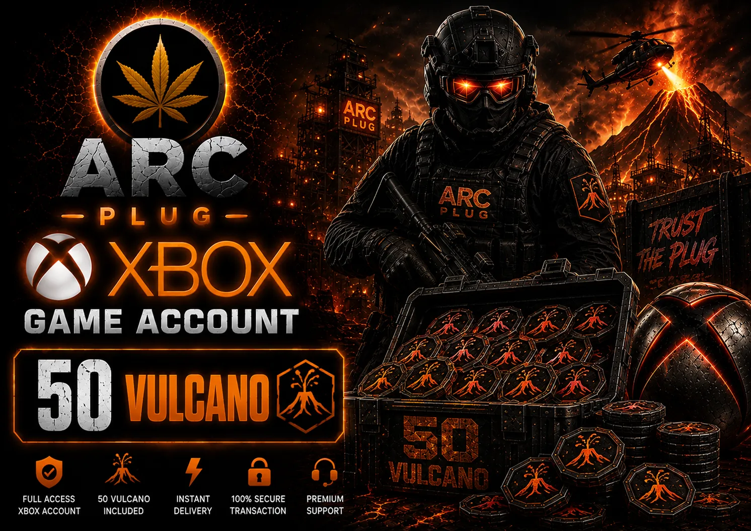 50 Vulcanos Xbox game account
