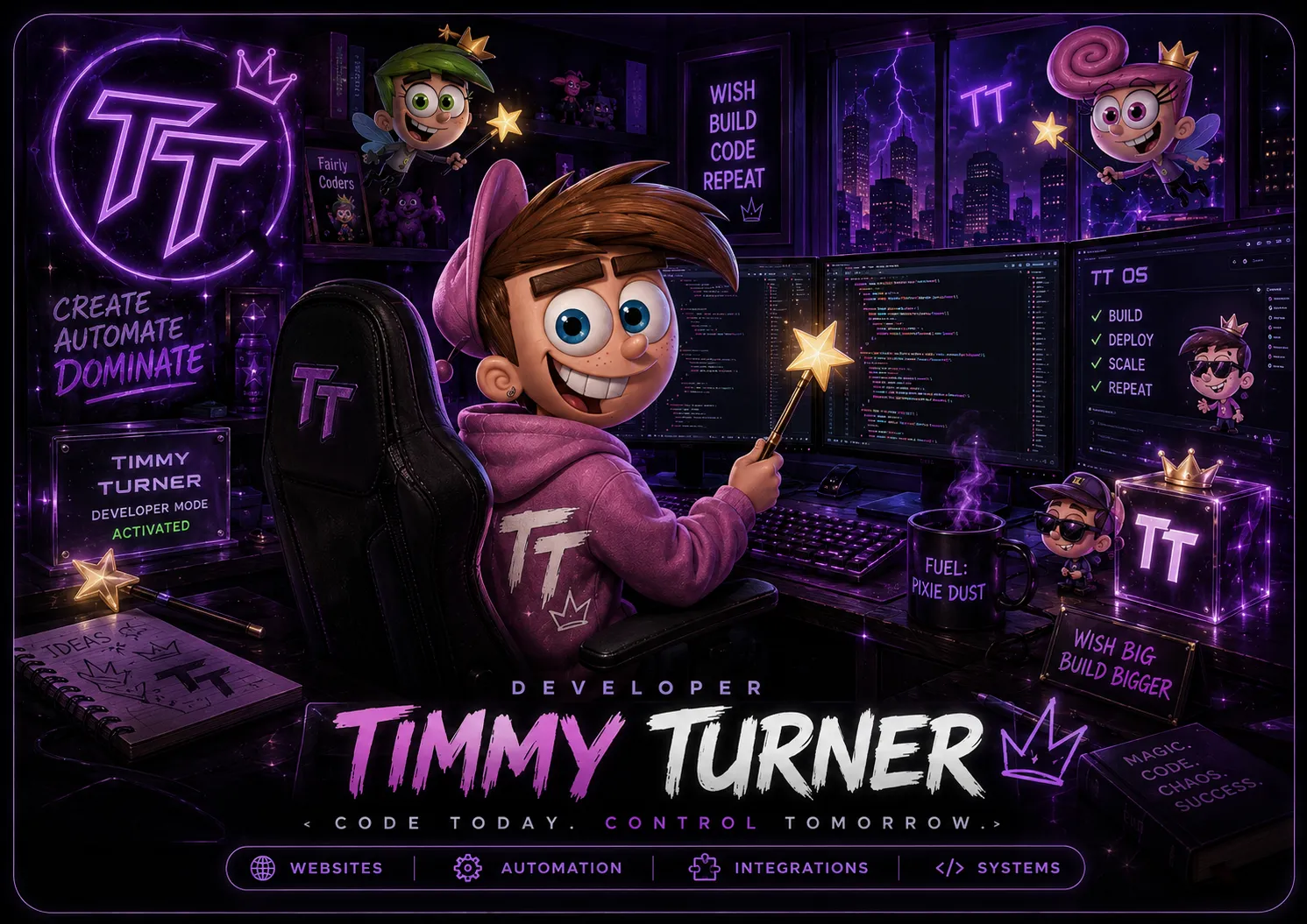 Timmy Turner, Arc Plug developer